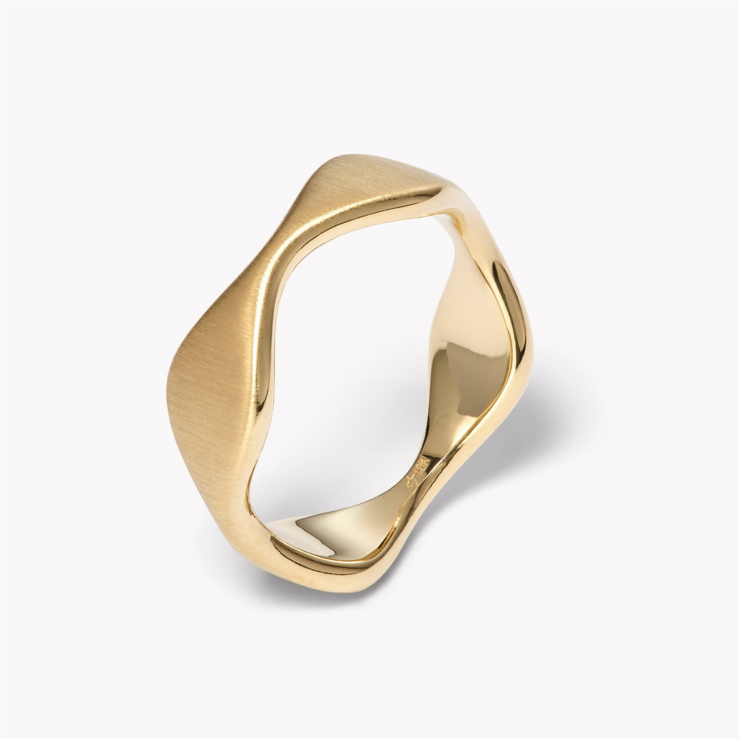 Jamie Turner Double Curve Stacking Ring in 18k Yellow Gold - Satin