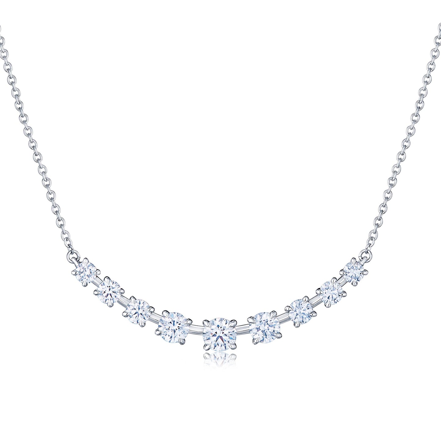 Kwiat Starry Night Nine-Stone Demi Diamond Necklace in 18k White Gold