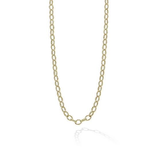 Lagos Small Link Necklace in 18k Gold