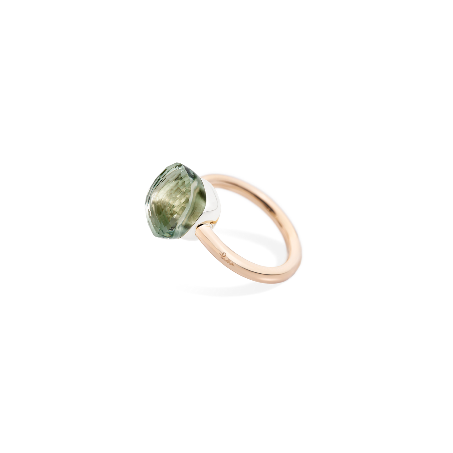 Pomellato Nudo Classic Prasiolite Ring in 18k Rose & White Gold