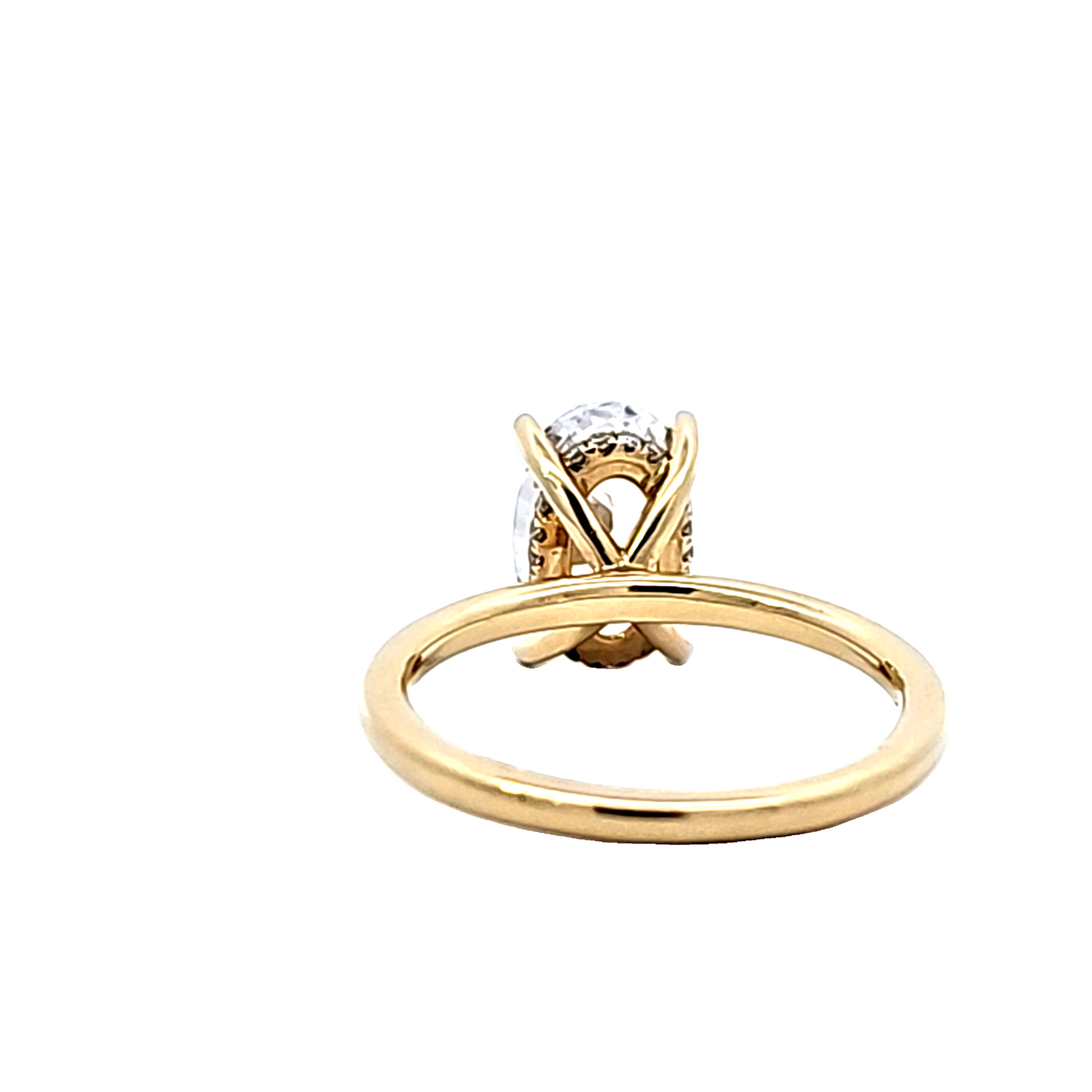 Gabriel & Co. Oval Center Semi-Mount Engagement Ring in 14k Gold