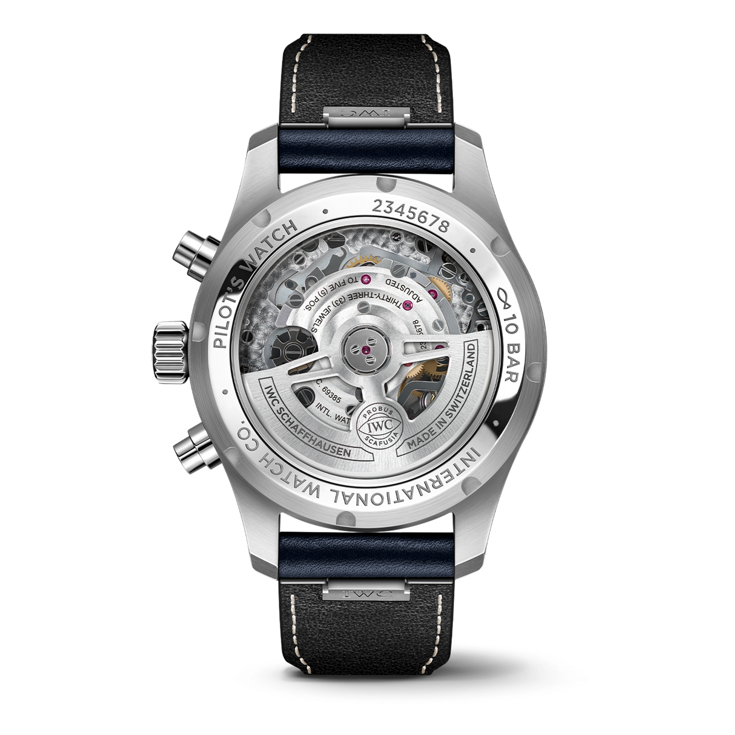 IWC Shaffhuasen Pilot's Watch Chronograph 41mm w/  Blue Dial & Blue Calfskin Strap