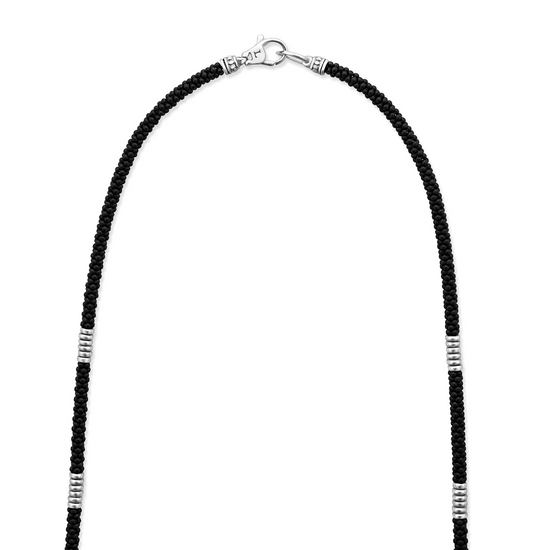 Lagos Silver Station Matte Ceramic Beaded Necklace
