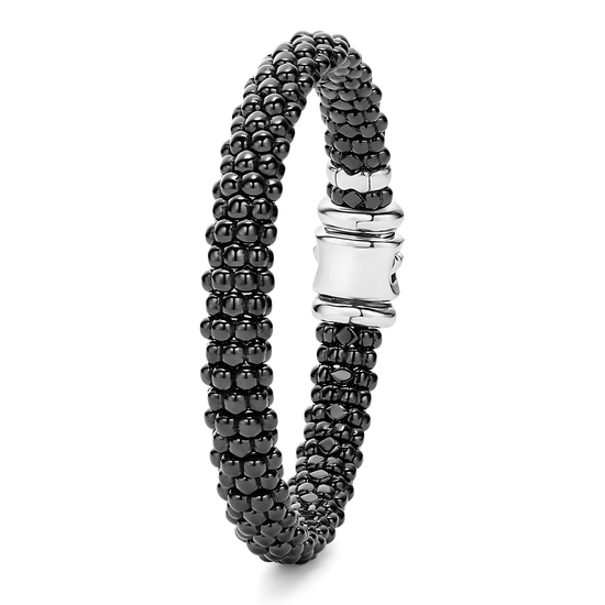 Lagos Black Ceramic Beaded Bracelet