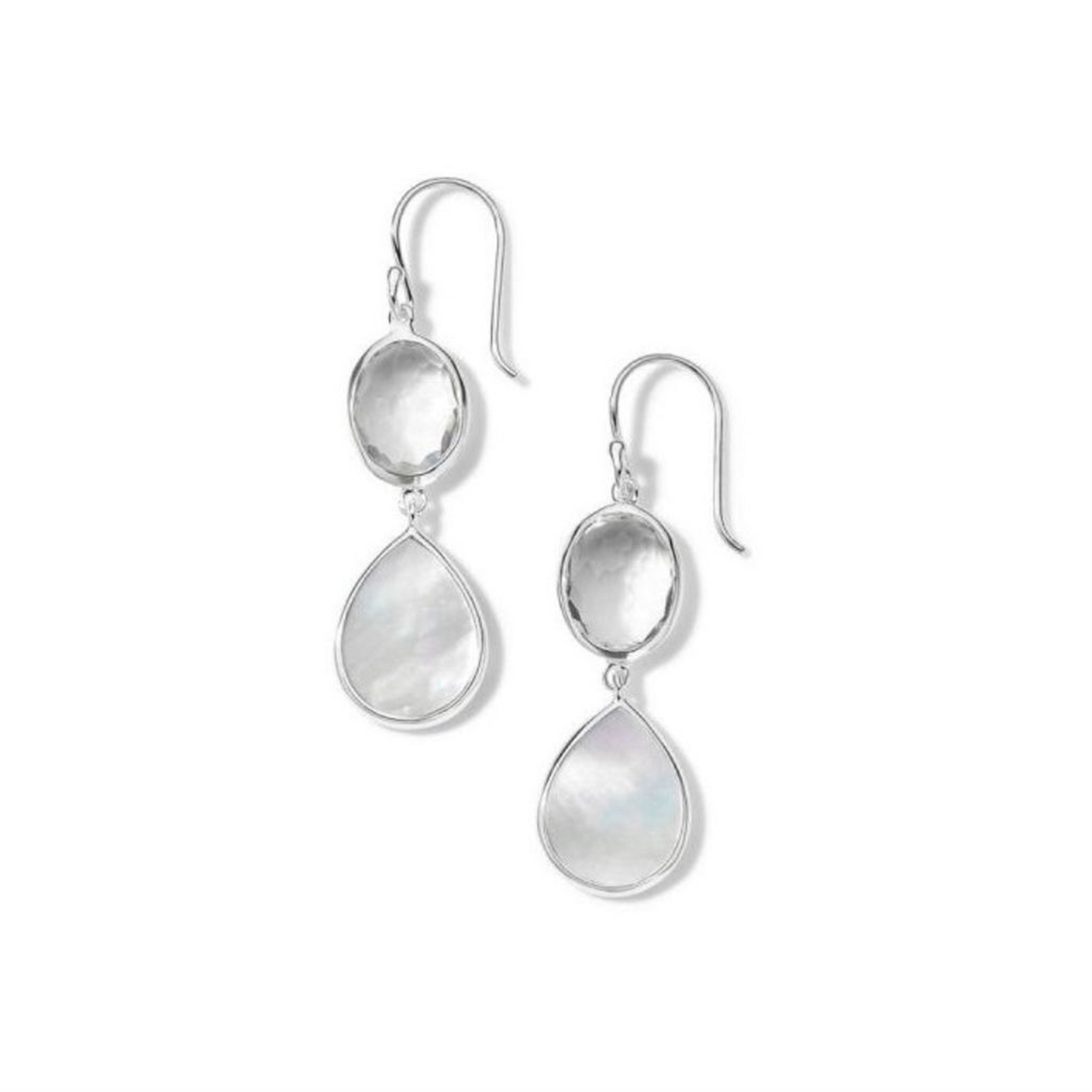 Ippolita Two-Stone Snowman Sterling Silver Drop Earrings