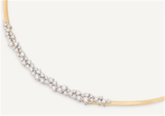 Marco Bicego Marrakech Thin Necklace with Graduated Diamond Cluster