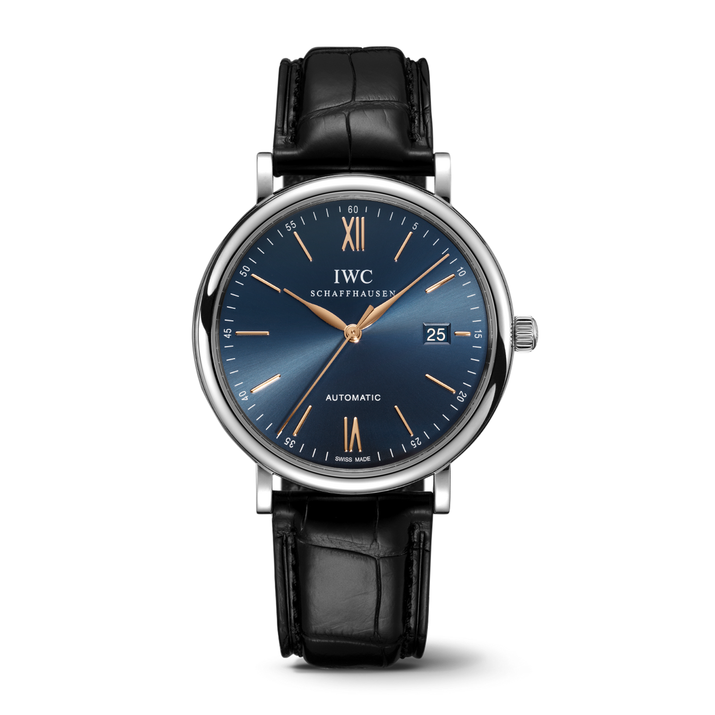 IWC Shaffhausen Portofino Automatic 40mm w/ Blue Dial & Black Alligator Strap