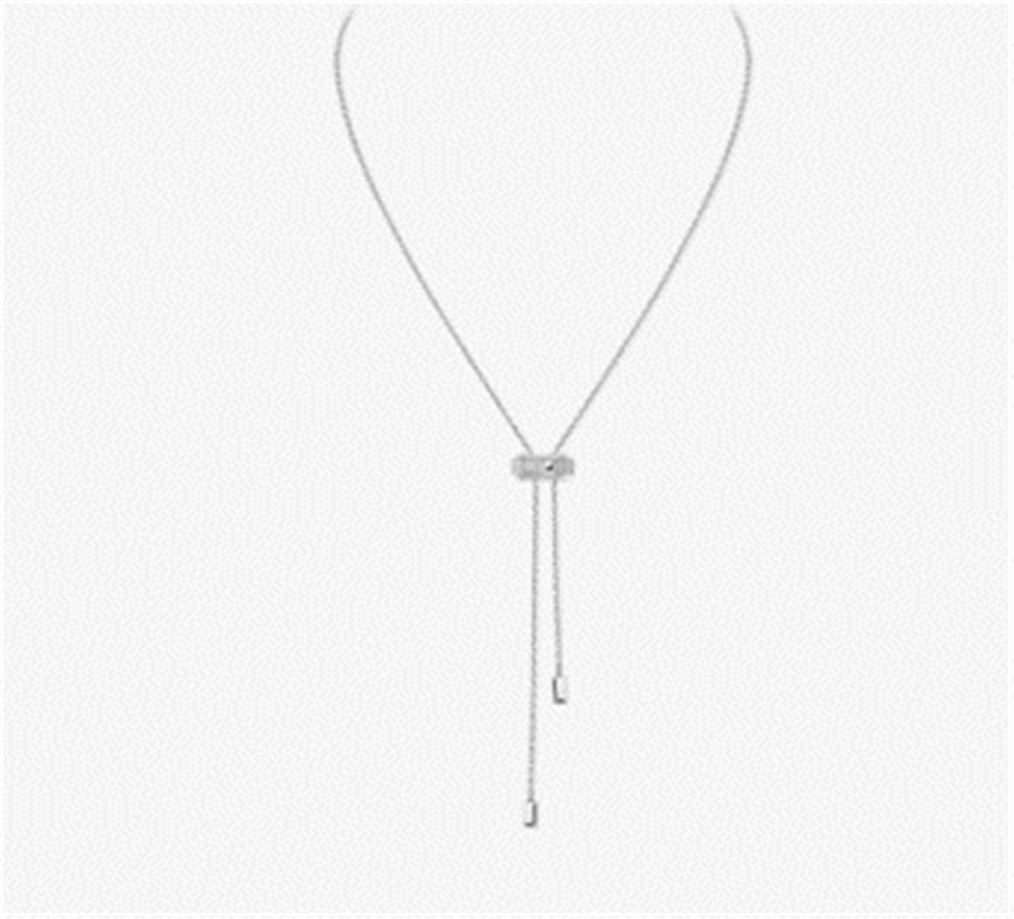 Messika Moderniste Tie Necklace w/ Diamonds in 18k White Gold