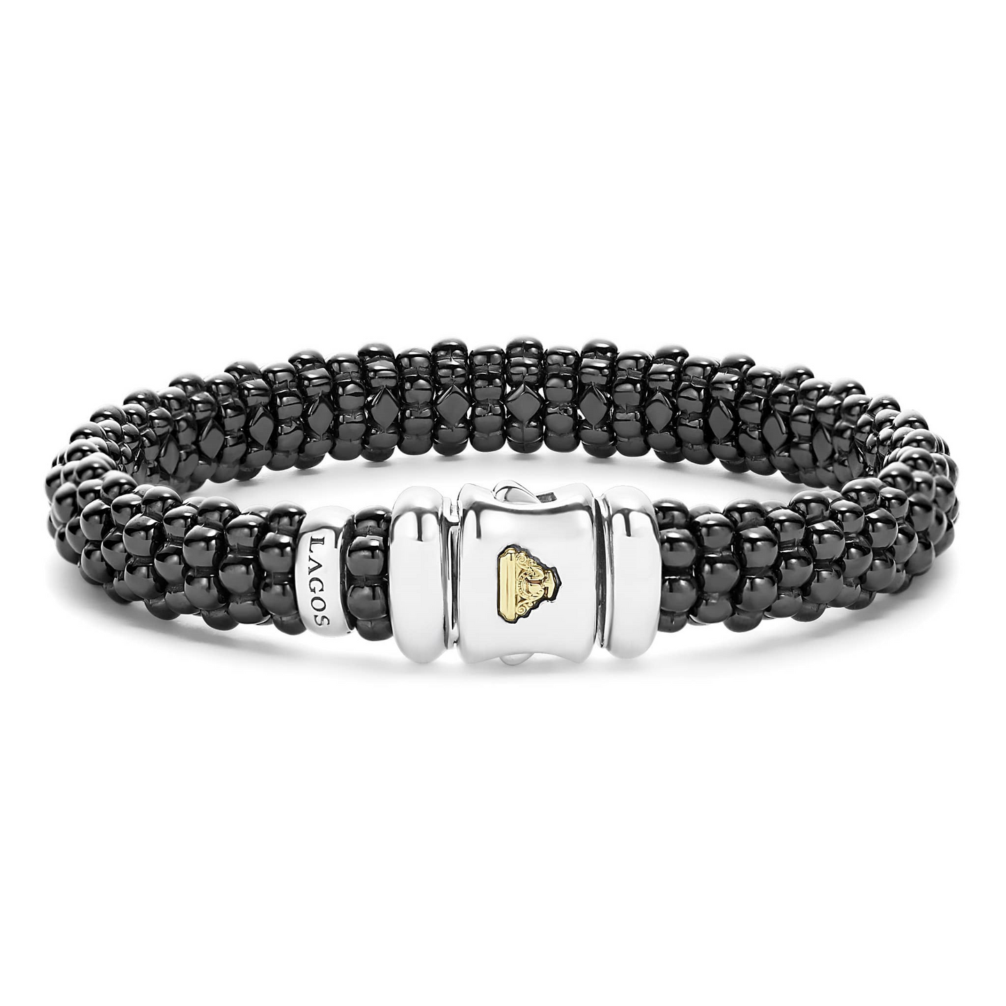 Lagos Black Ceramic Beaded Bracelet