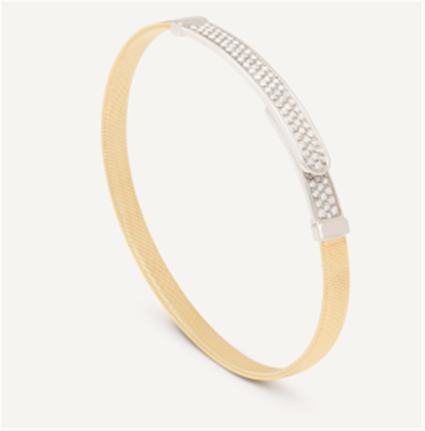 Marco Bicego Masai Diamond Pave Bangle Bracelet in 18k Two-Tone Gold