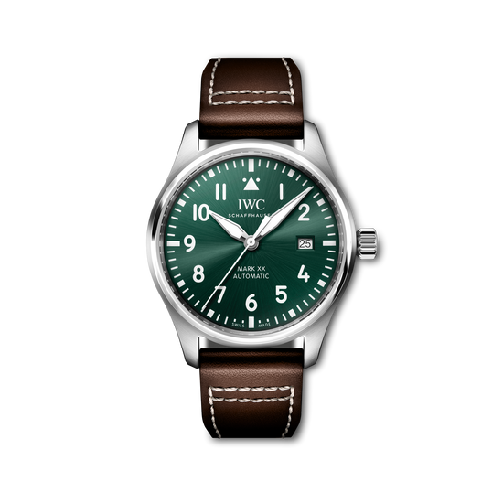 IWC Shaffhausen 40mm Pilot's Watch Mark XX w/ Green Dial & Calf Strap