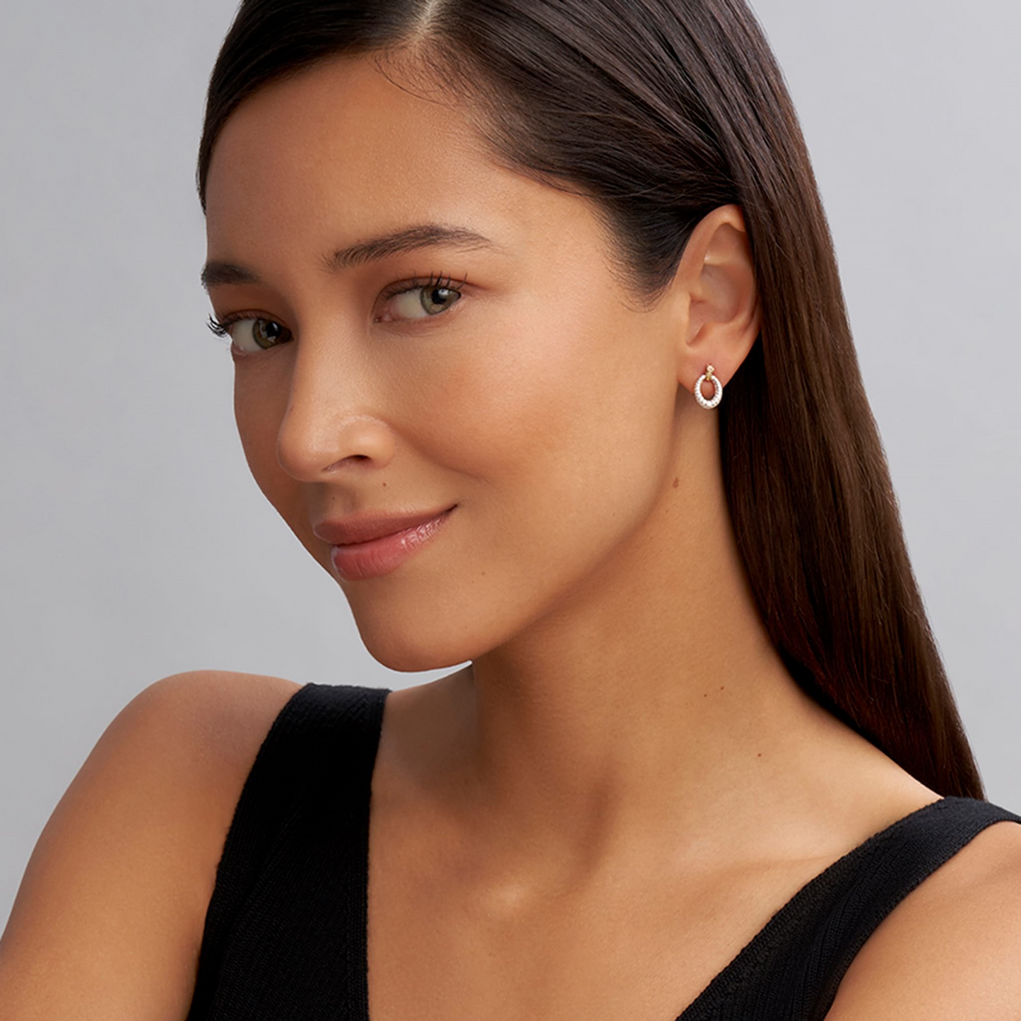Lagos Oval Diamond Stud Earrings