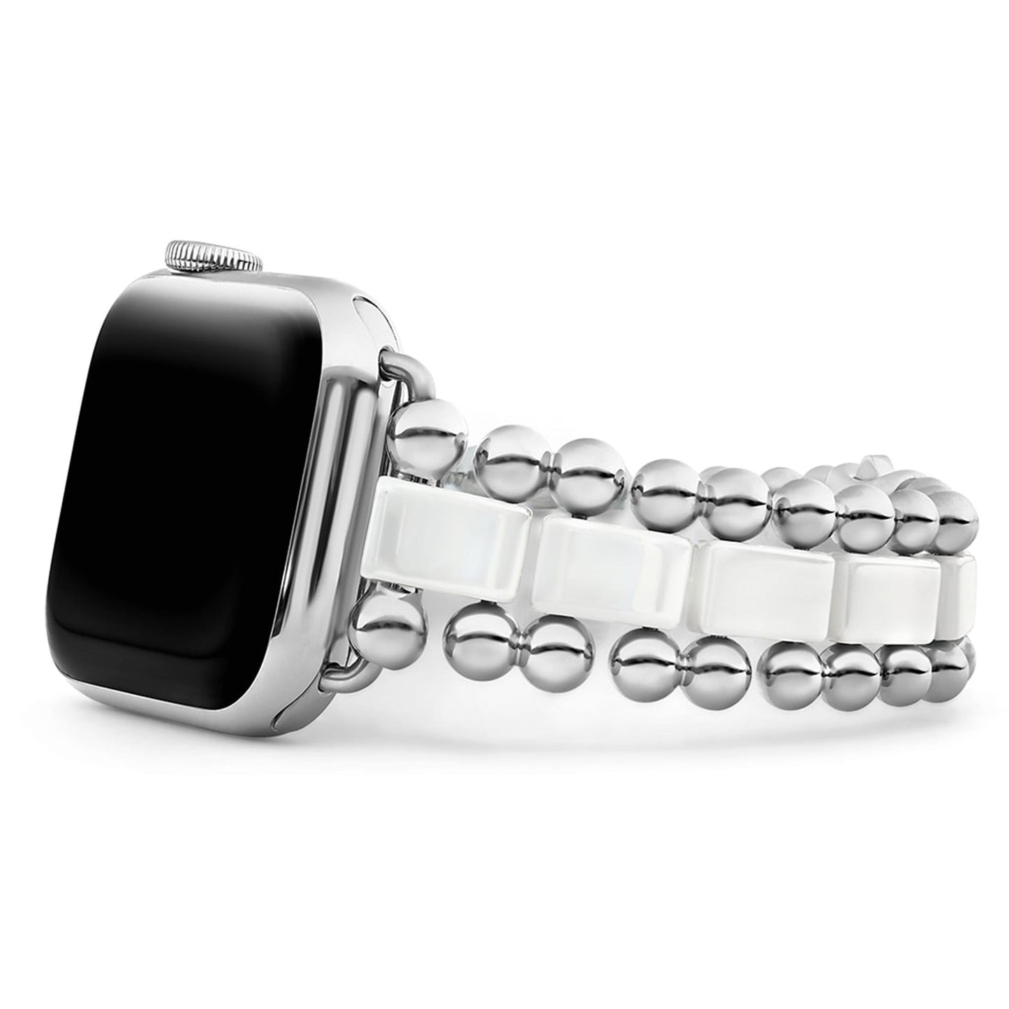 Lagos White Ceramic and Stainless Steel Watch Bracelet - 38-45mm