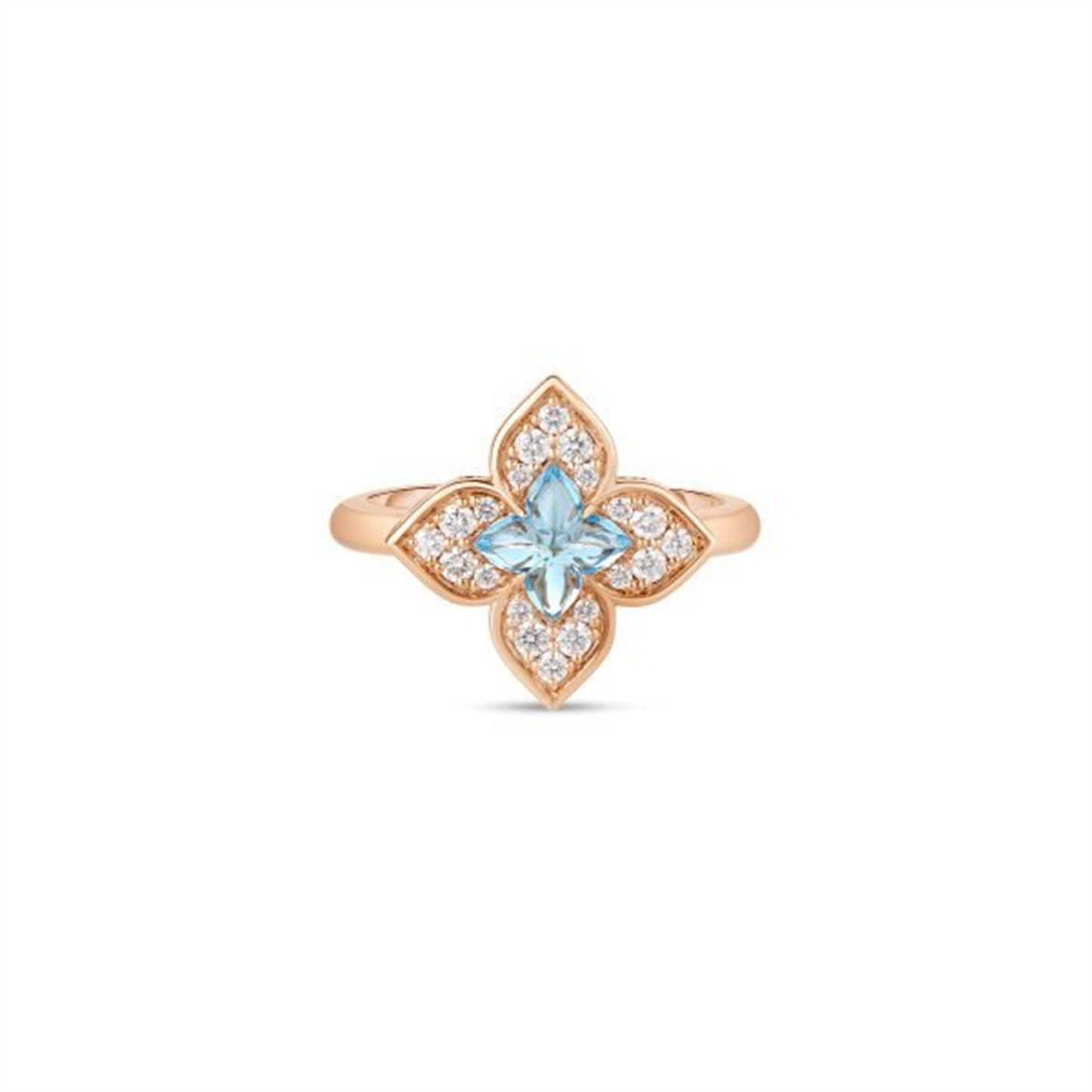 Roberto Coin Venetian Princess Carnavale Small Diamond & Blue Topaz Flower Ring