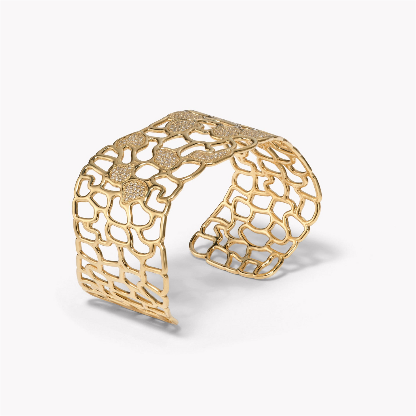 Jamie Turner Gold & Diamond Canyon Cuff Bracelet