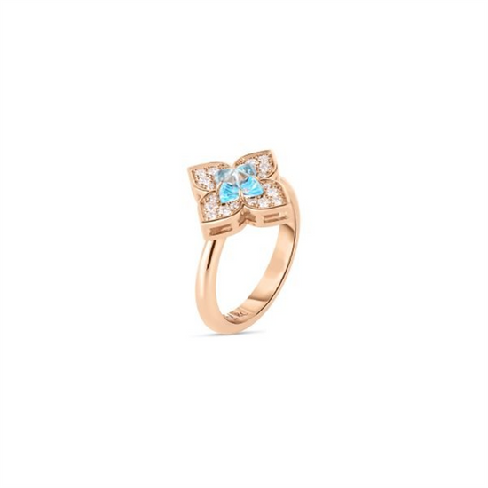 Roberto Coin Venetian Princess Carnavale Small Diamond & Blue Topaz Flower Ring