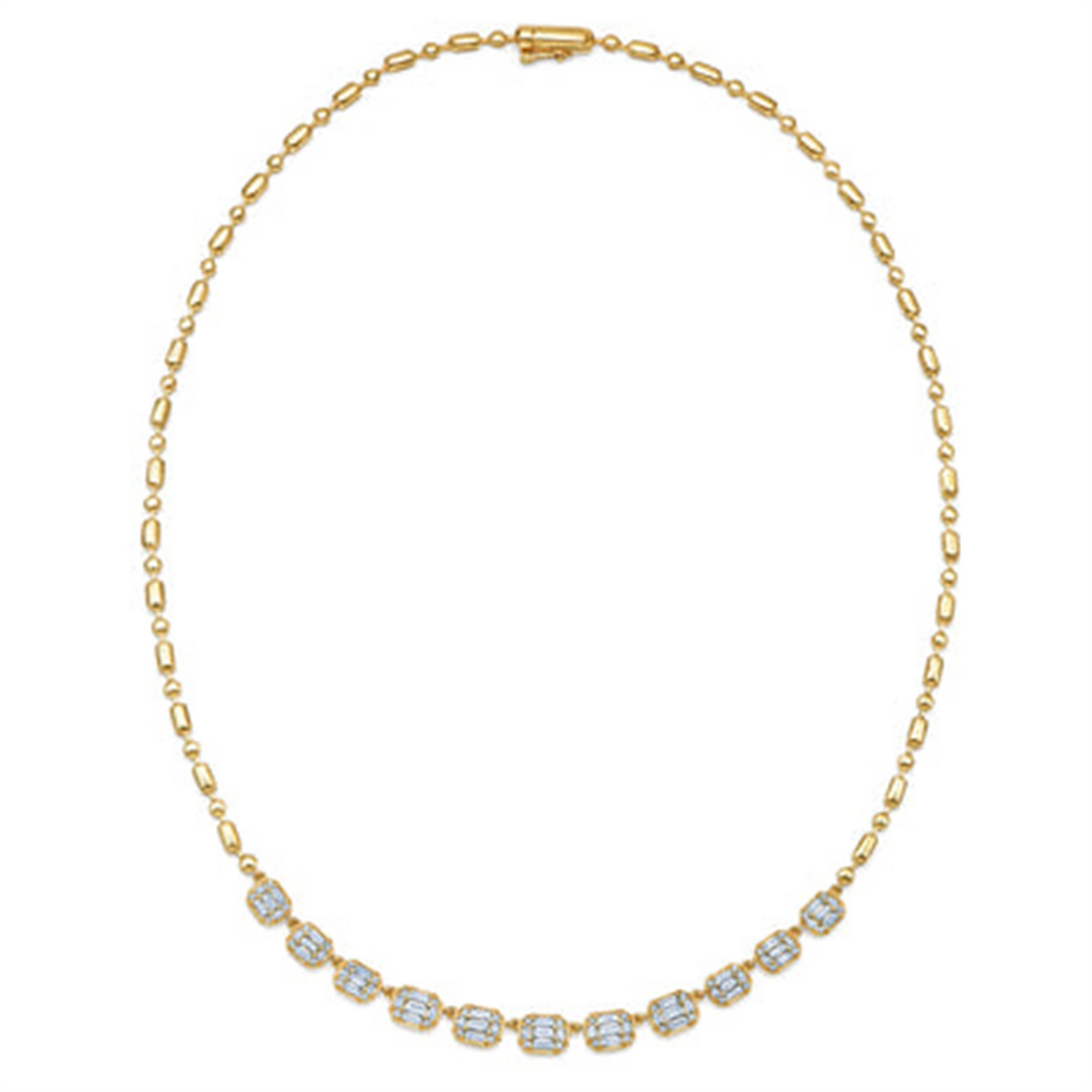 Kwiat Riviere Sunburst Demi-Necklace with Diamonds