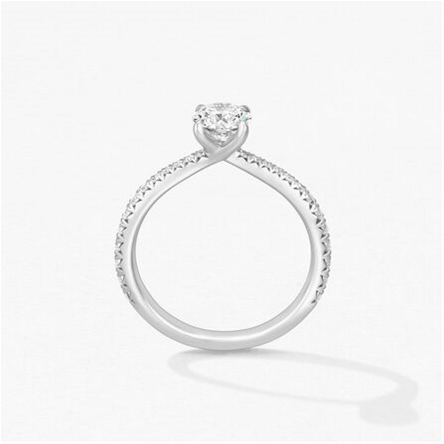 Hearts on Fire 1ct Platinum Vela Solitaire Engagement Ring