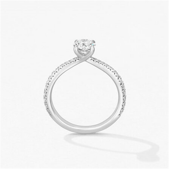 Hearts on Fire 1ct Platinum Vela Solitaire Engagement Ring