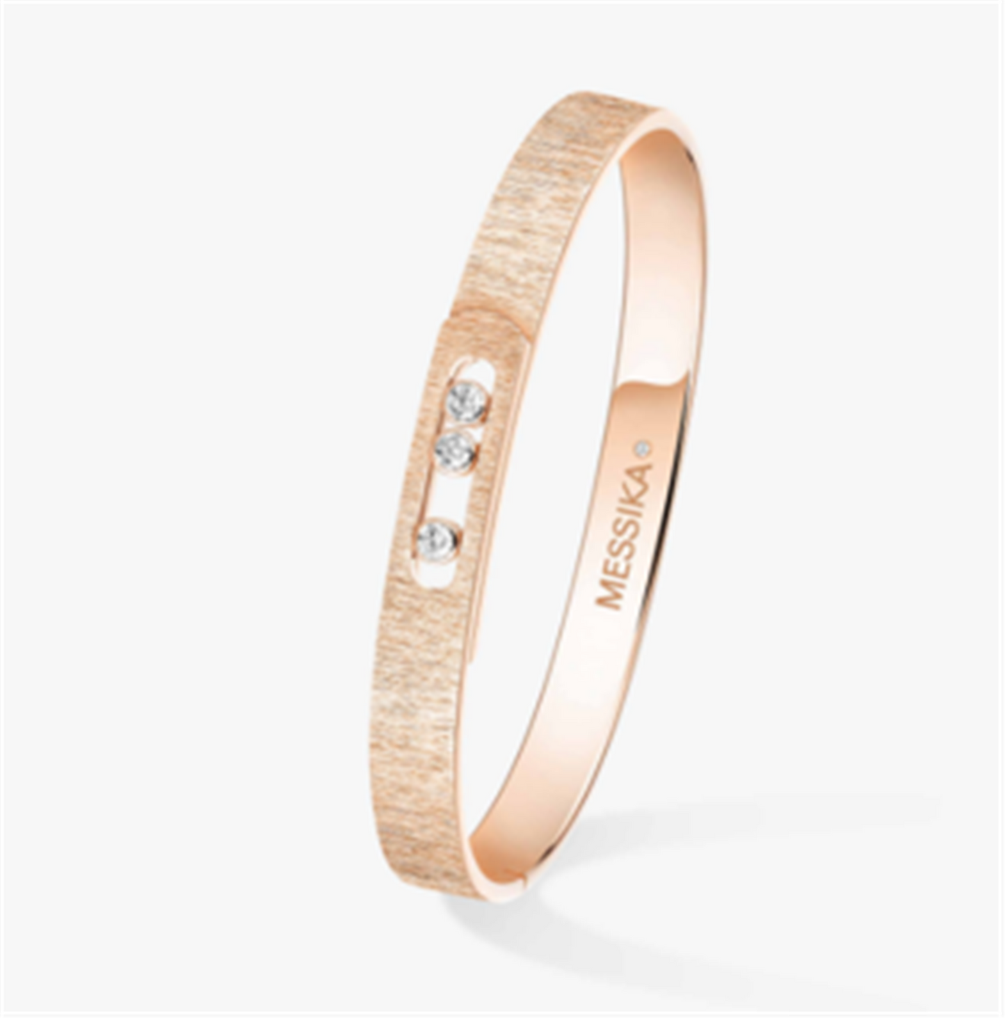 Messika Move Noa Cisele Diamond Bangle Bracelet in 18k Rose Gold