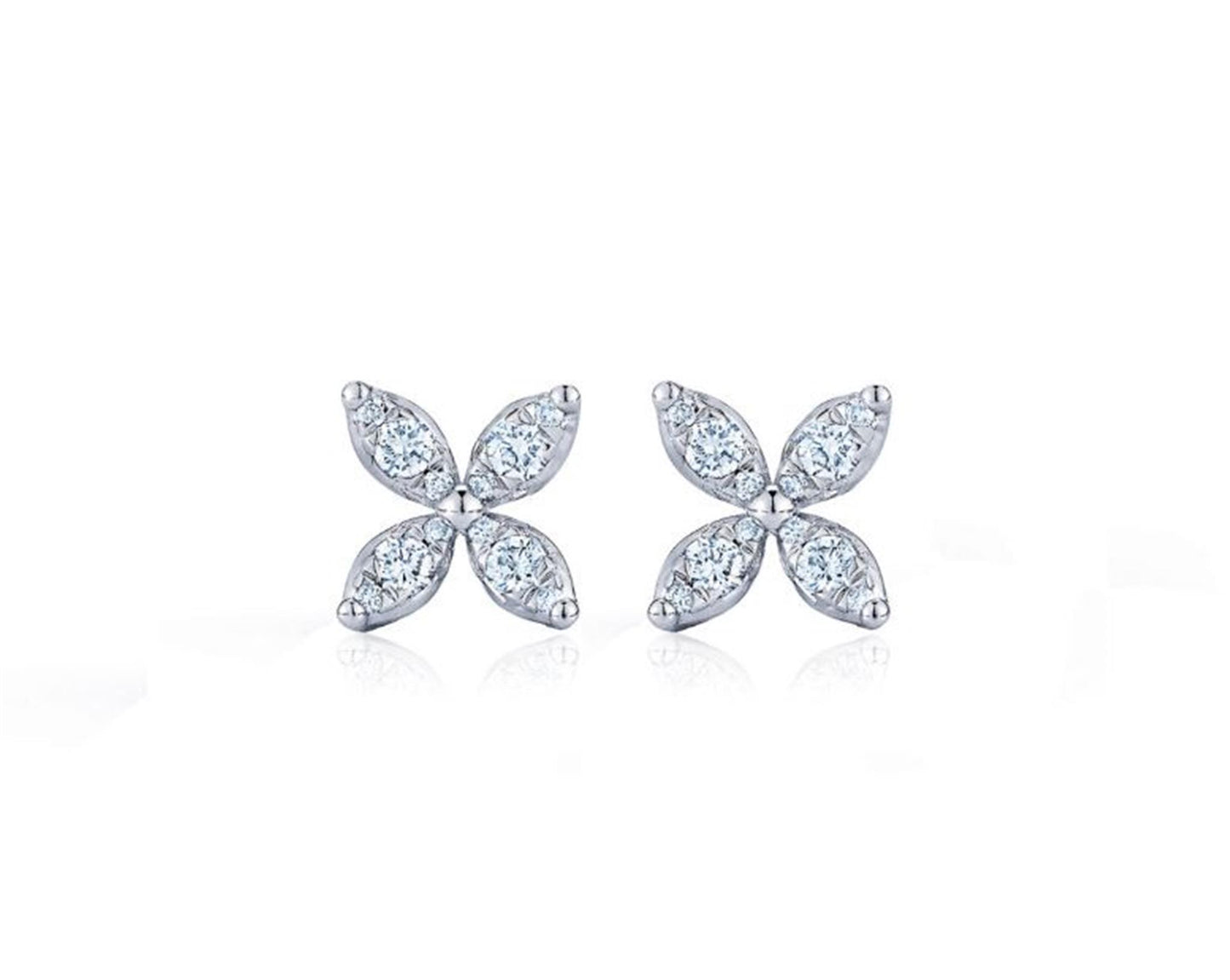 Kwiat Sunburst Diamond Studs in 18k White Gold & 1/3ct Diamonds