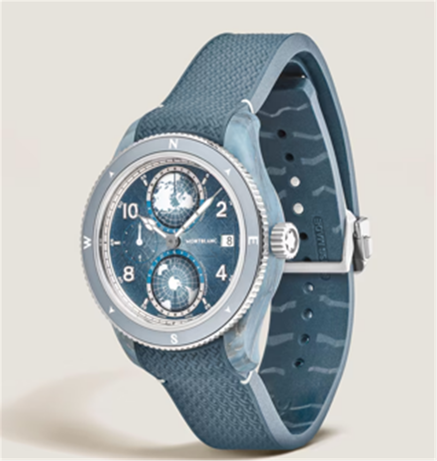 Montblanc Titanium 1858 Geosphere 0 Oxygen Mount Vinson Limited Edition w/ Blue Dial - 43.5mm