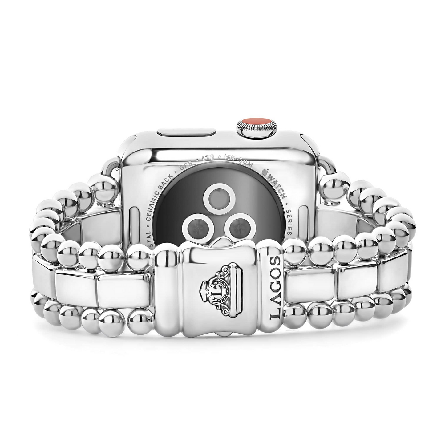 Lagos Sterling Silver Half Diamond Watch Bracelet - 38-45mm