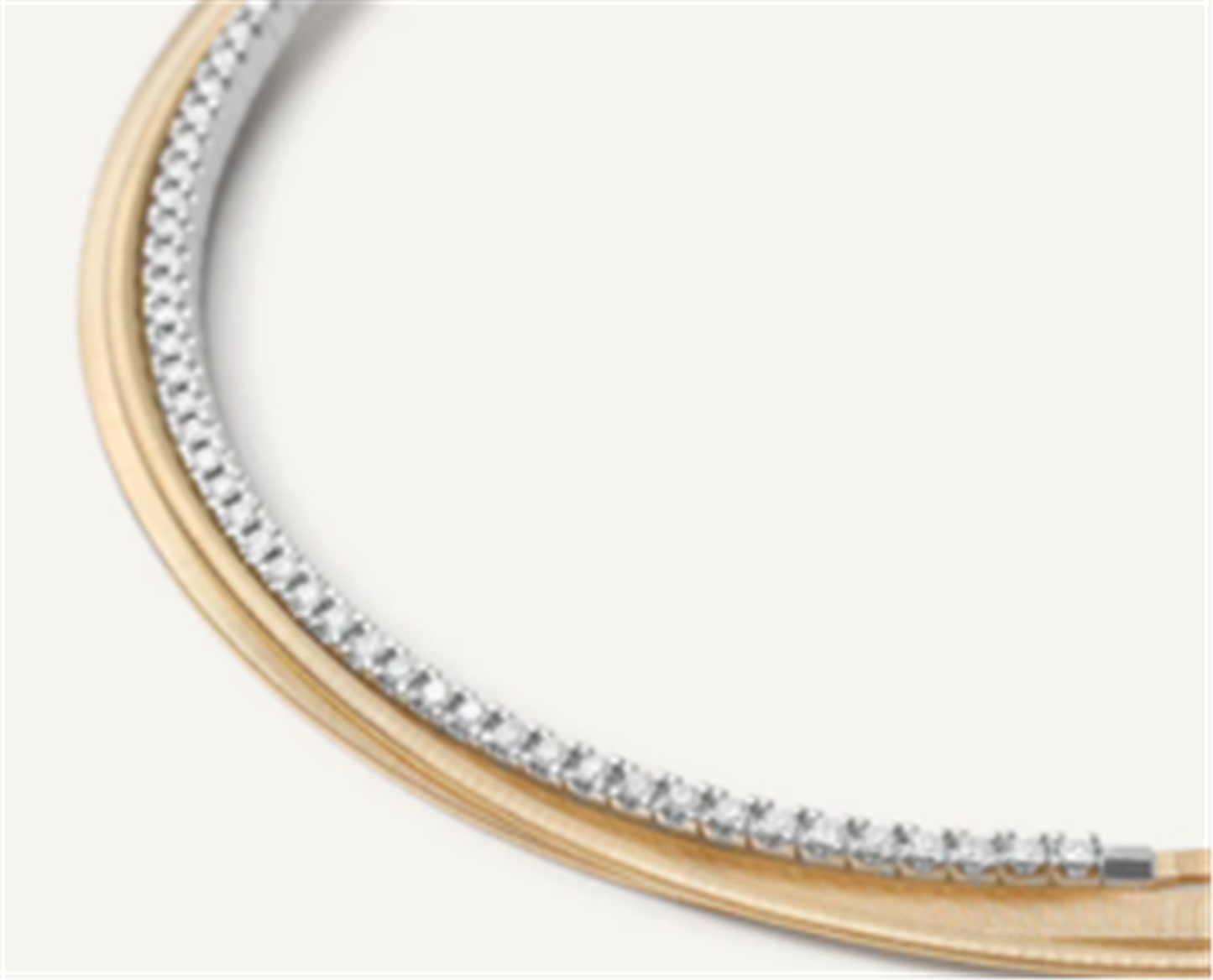 Marco Bicego Masai 3 Strand Collar Diamond Necklace in 18k Gold