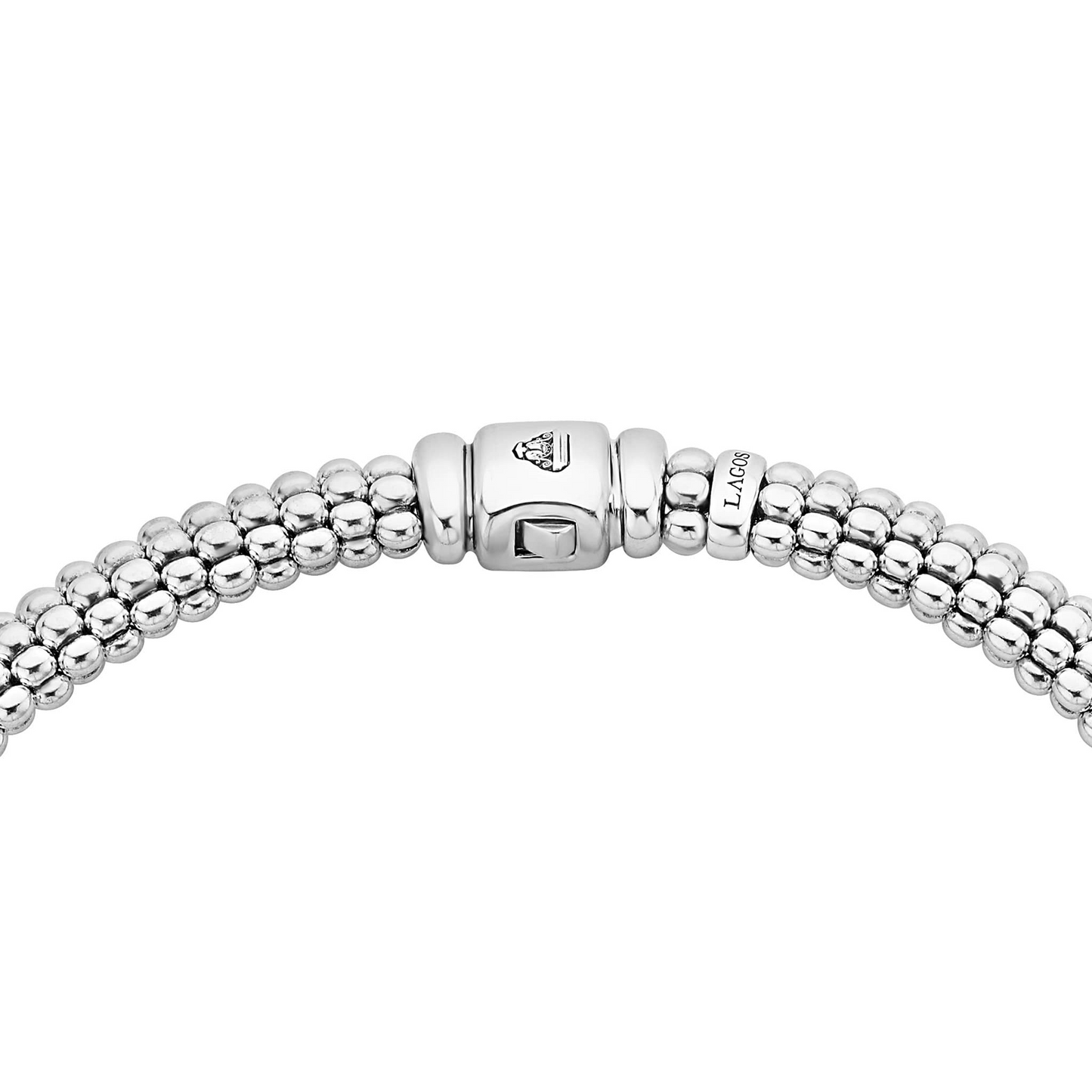 Lagos Black Single Station Diamond Caviar Necklace