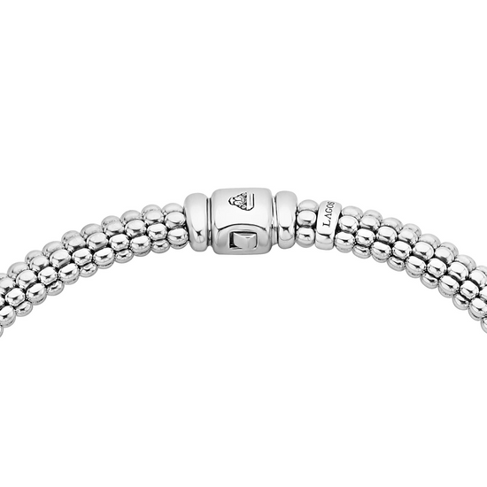 Lagos Black Single Station Diamond Caviar Necklace