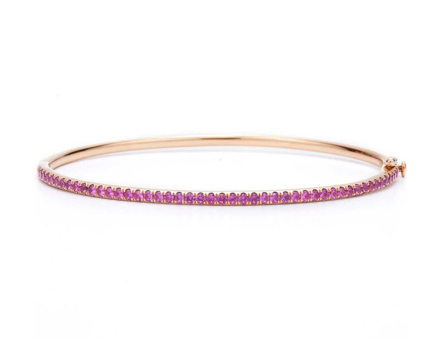 Kwiat 18k Rose Gold Bangle with 1ct Pink Sapphires