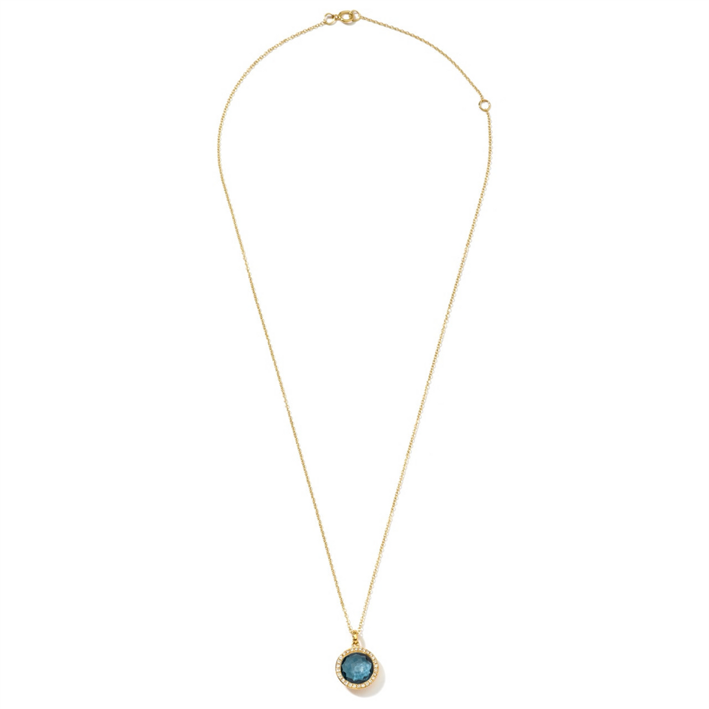 Ippolita Lollipop Small Blue Topaz & Diamond Necklace