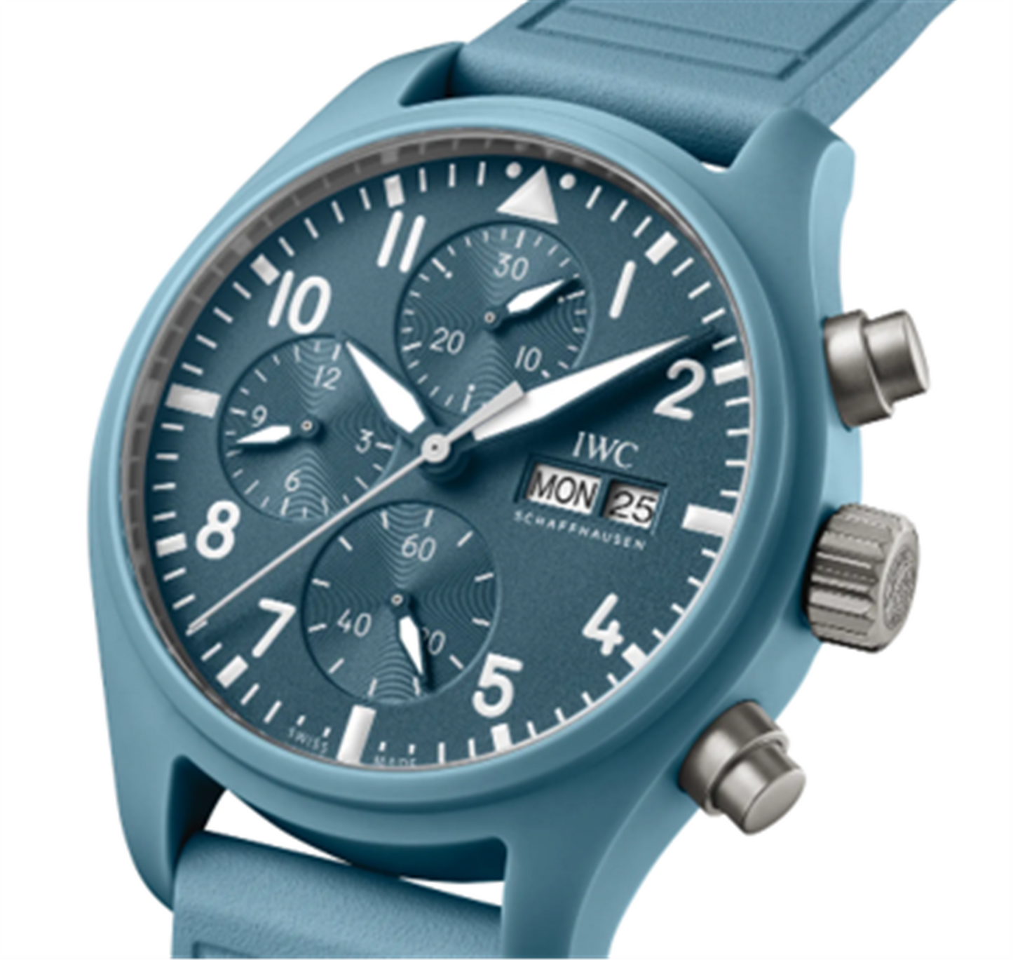 IWC Ceramic Pilot's Watch Chronograph 41mm Top Gun Miramar - Blue Dial & Rubber Strap