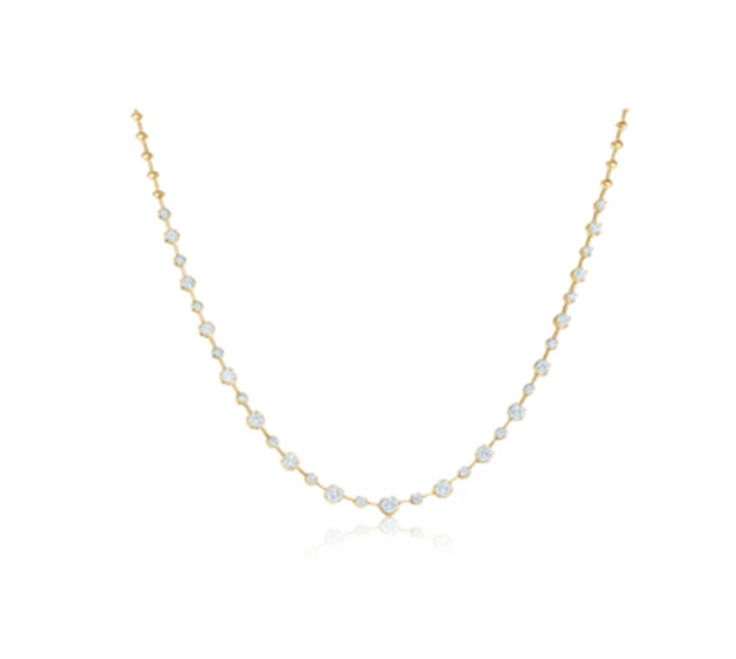 Kwiat Starry Night Alternating Diamond Necklace in 18k Gold