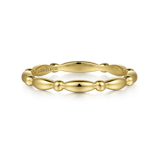 Gabriel & Co. Gold Elongated Station Stackable Ring