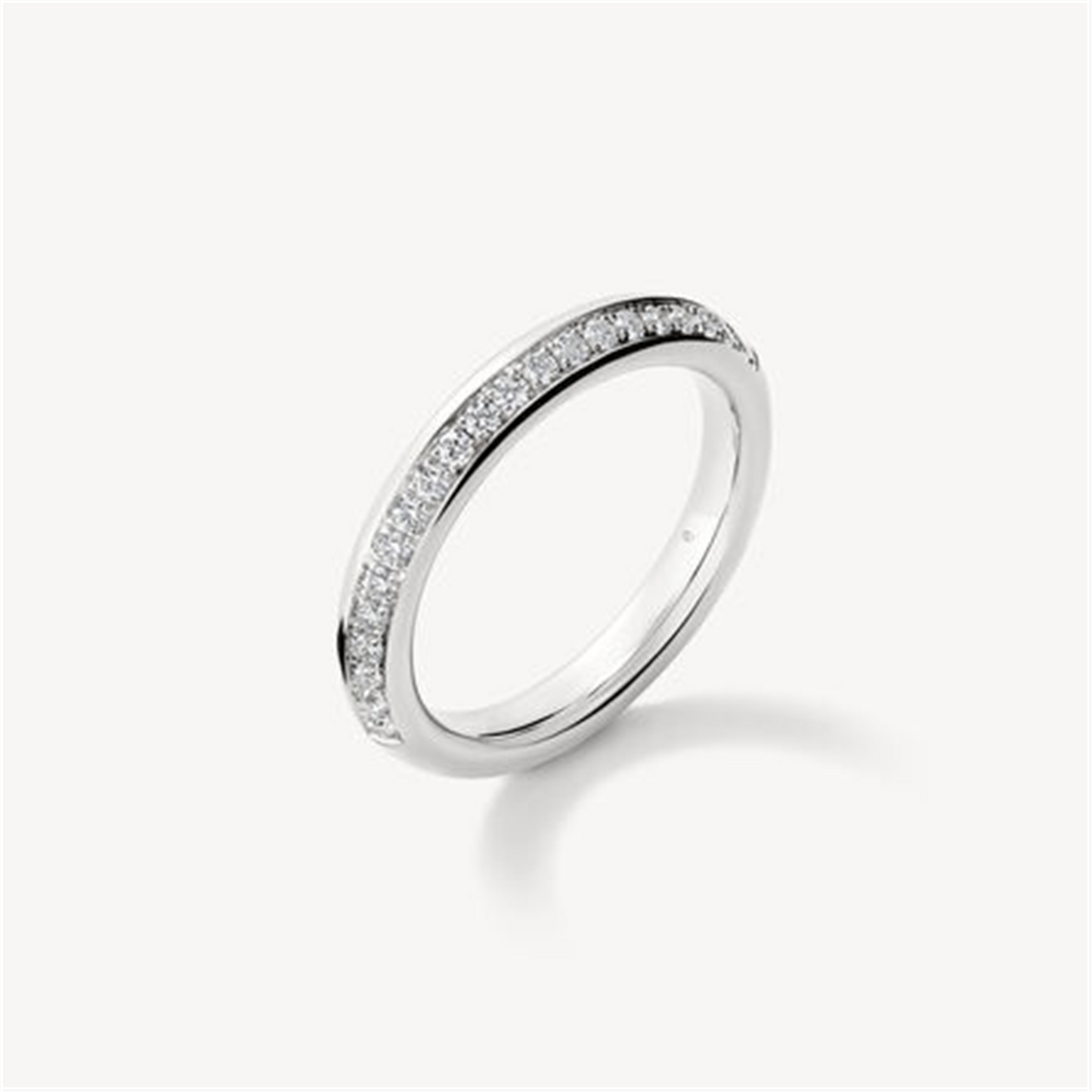 Hearts on Fire Barre Pavé Diamond 1/4ct Band in 18k White Gold