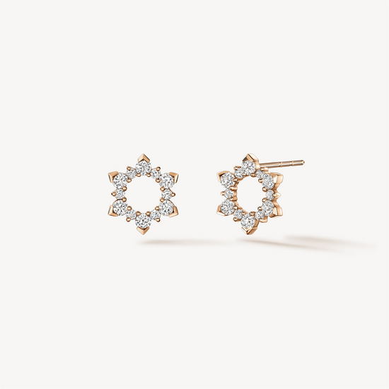 Hearts on Fire Aerial Sunburst Diamond Earrings in 18k Yellow Gold - Small
