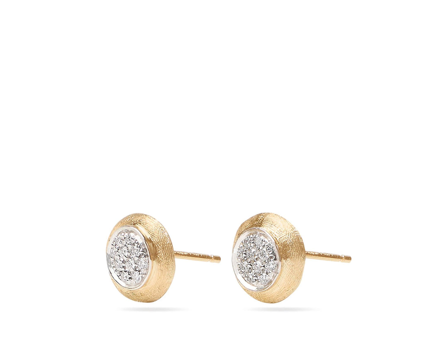 Marco Bicego Jaipur Engraved Round Diamond Earrings