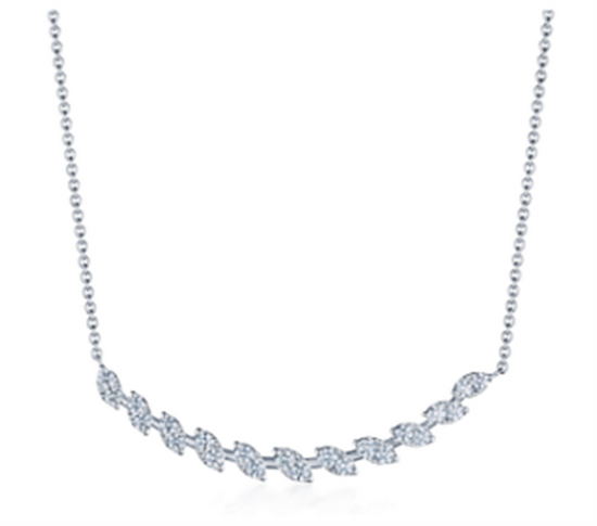 Kwiat Sunburst Marquise Diamond Demi-Riviere Necklace