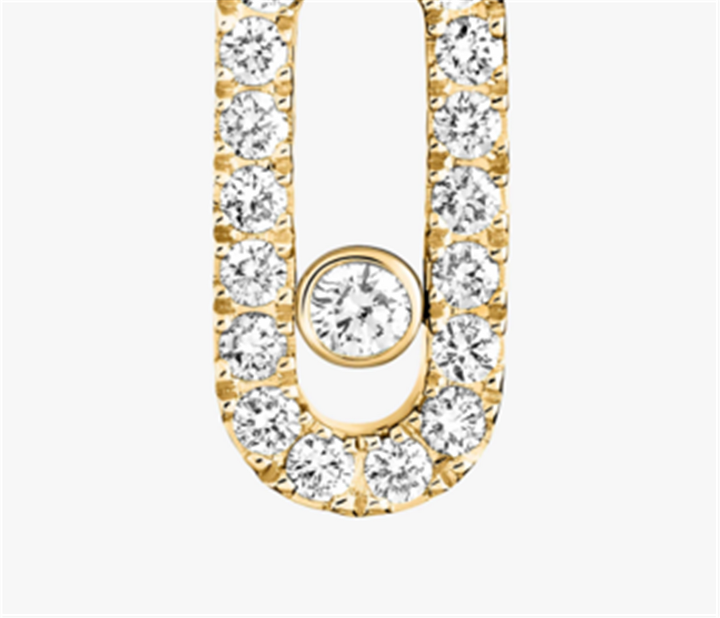 Messika Move Uno Diamond Hoop Earrings in 18k Yellow Gold