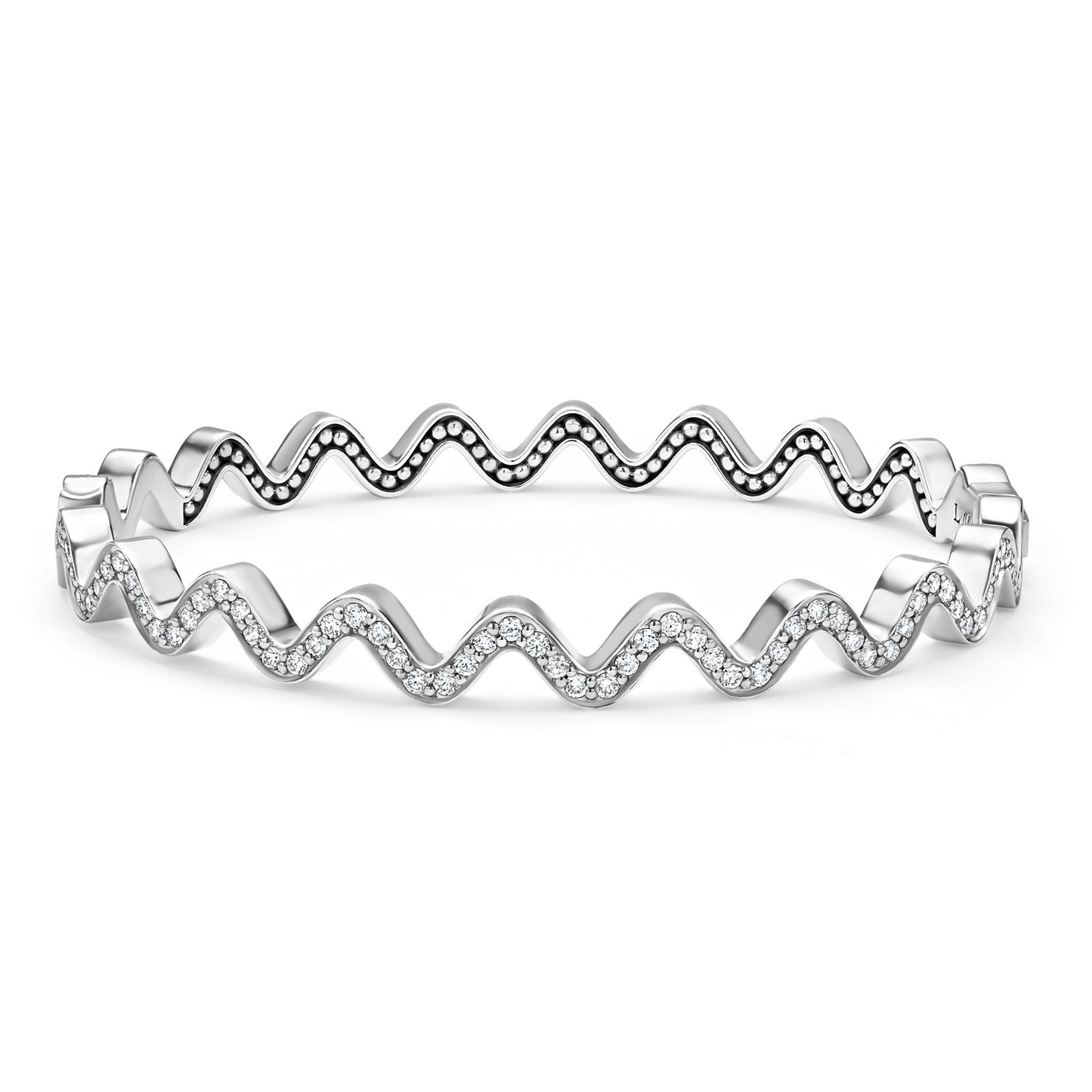 Lagos Wave Diamond Bangle Bracelet