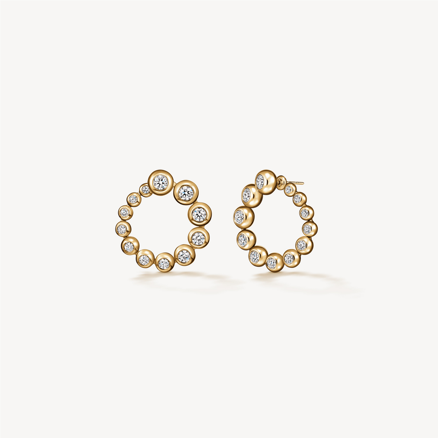 Hearts On Fire Dream Circle Convertible Earrings in 18k Yellow Gold