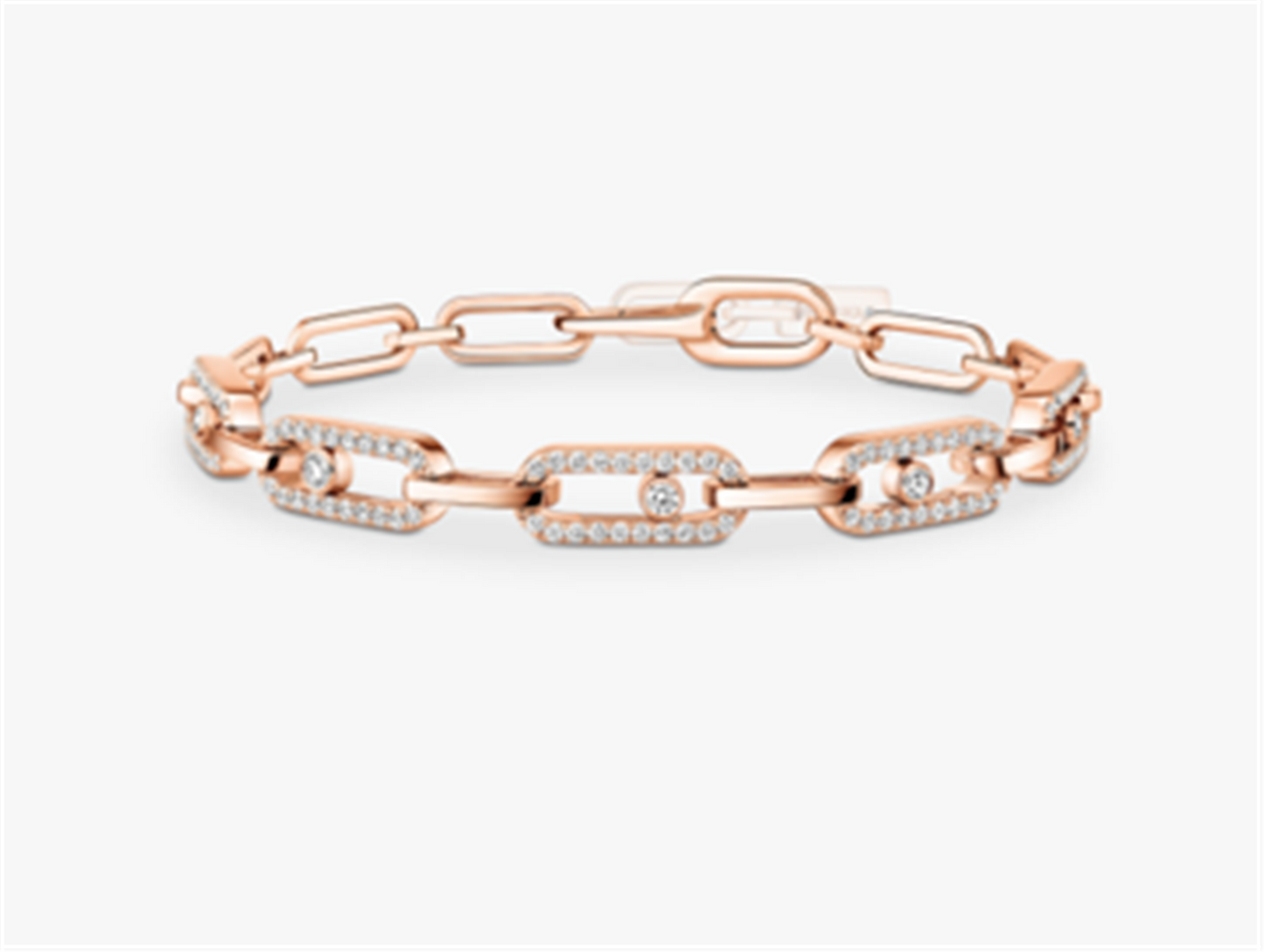 Messika Move Link Multi Diamond Bracelet in 18k Rose Gold