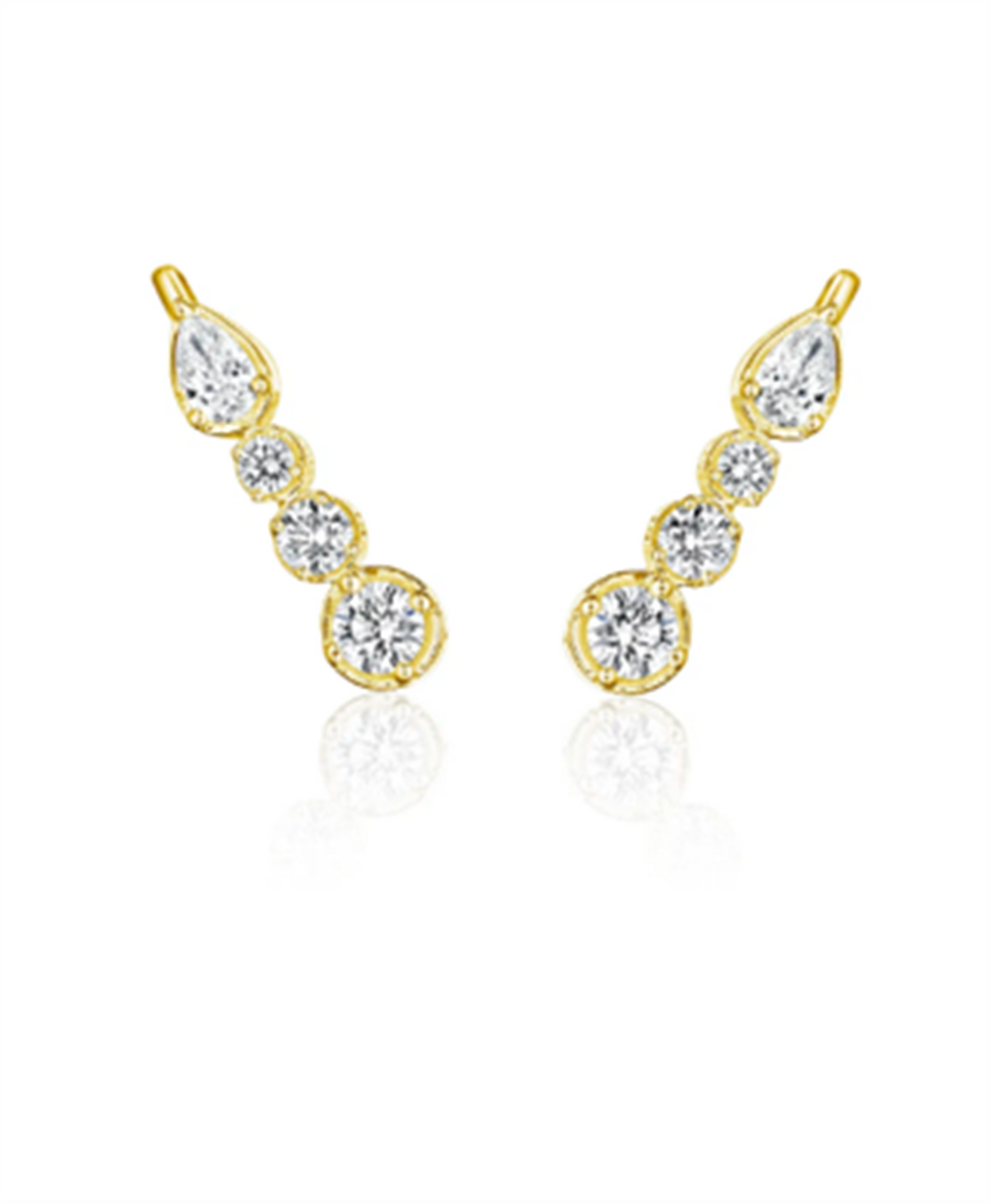 Penny Preville Petite Wave Ear Climber Diamond Earrings