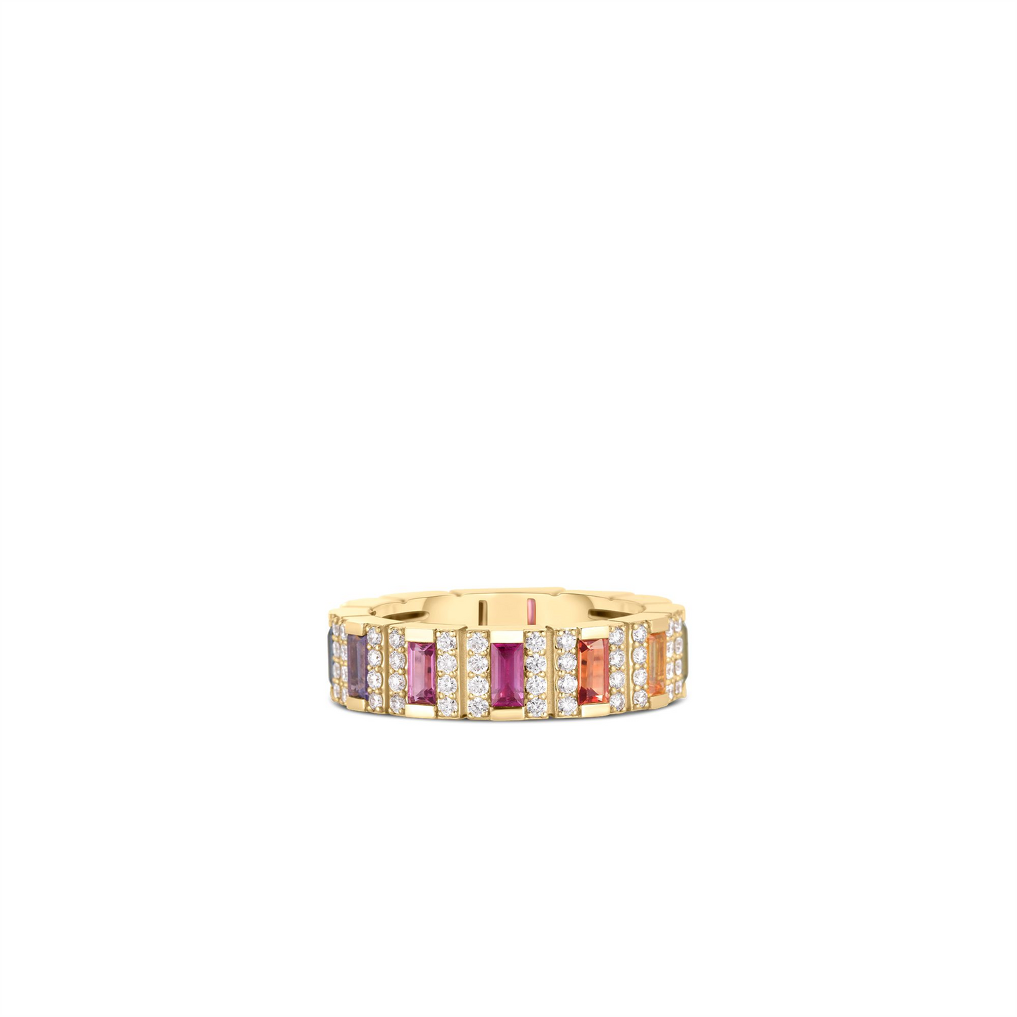 Roberto Coin 18k Gold Obelisco Mixed Stone Pavé Ring