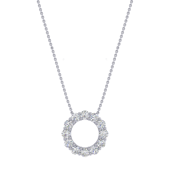 Stunning 1/3ct Diamond 7 Stone Necklace in 18k White Gold