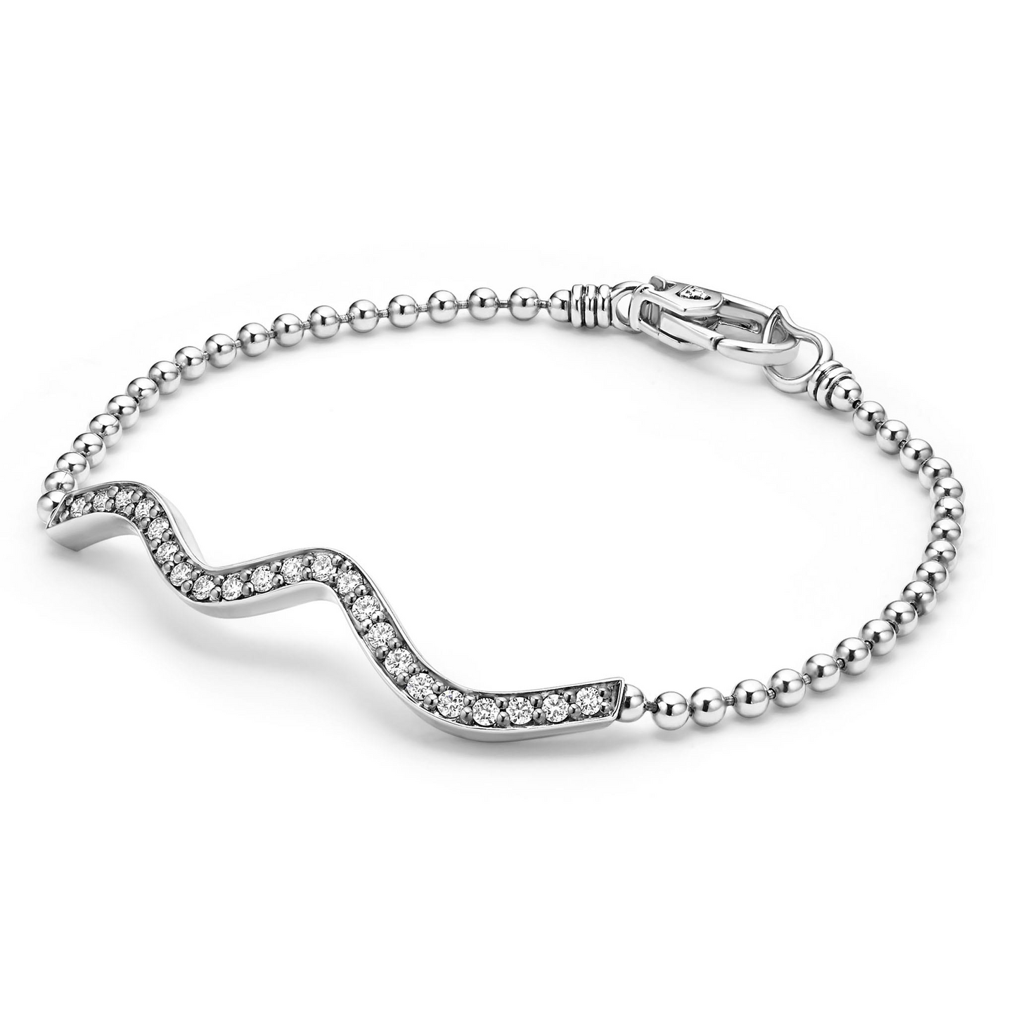 Lagos Beaded Wave Diamond Bracelet