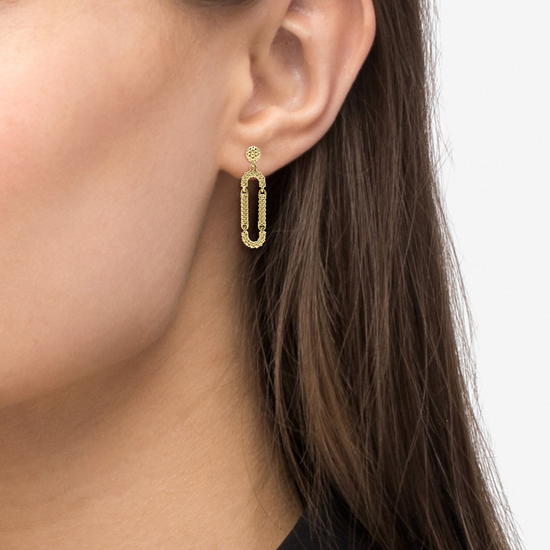 Lagos Superfine Caviar Drop Earrings in 18k Gold