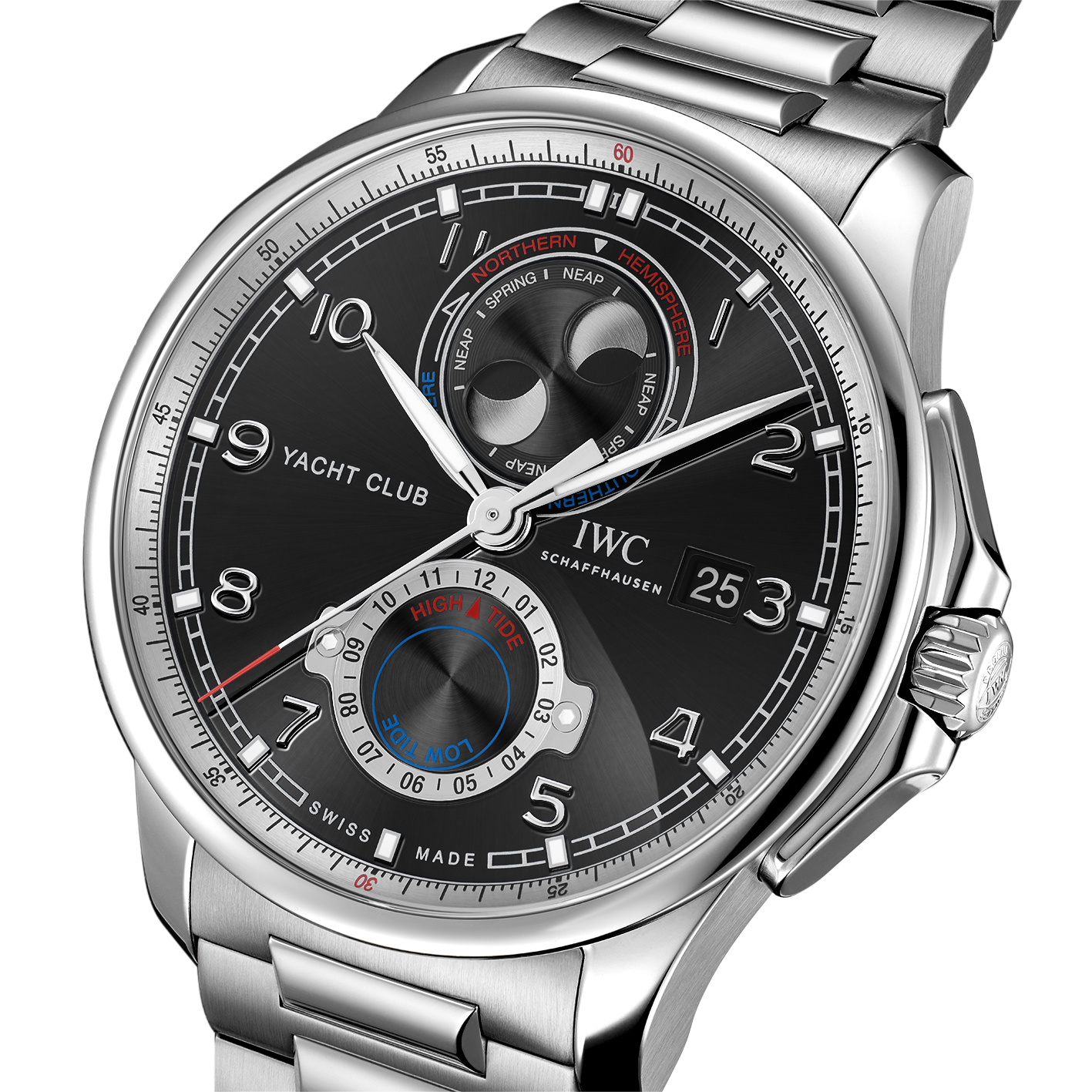 IWC Portugieser Yacht Club Moon & Tide in Stainless Steel