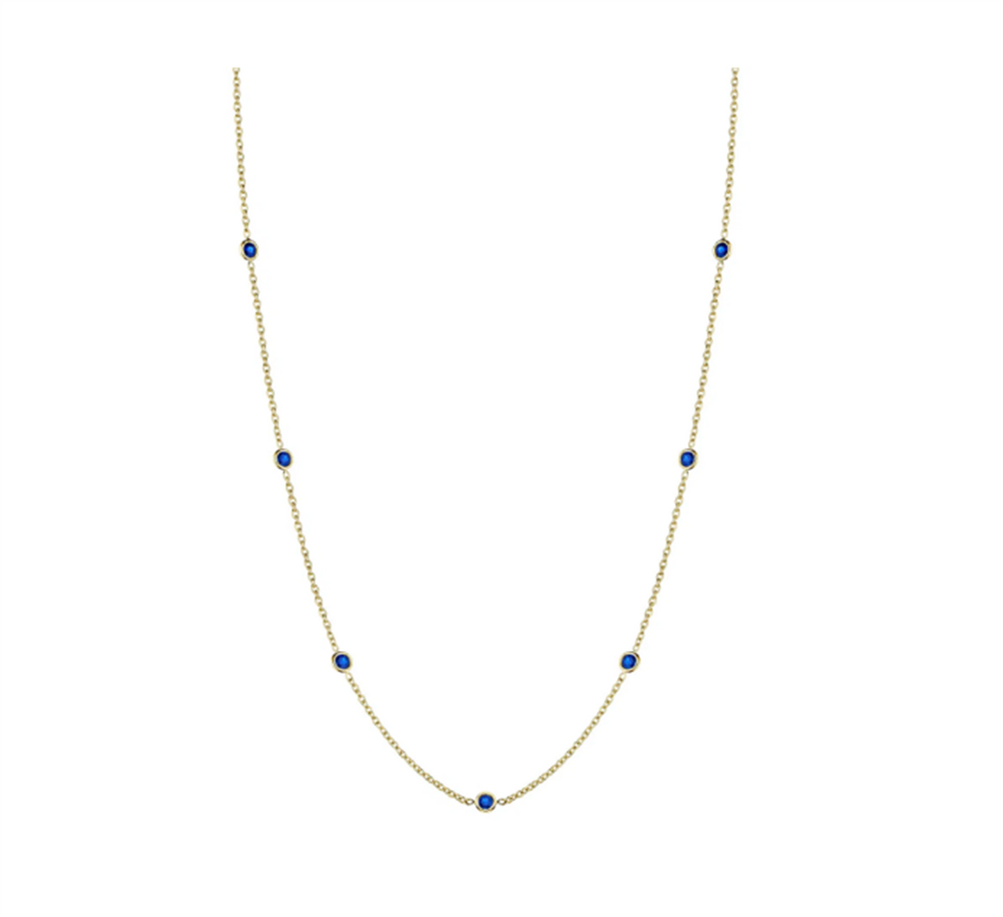 Penny Preville Blue Sapphire Eyeglass Chain in 18k Gold